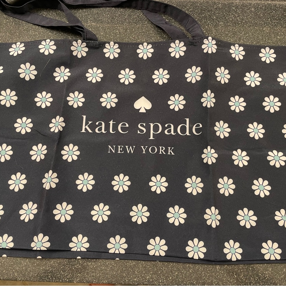 Kate Spade dark blue and White Floral Tote